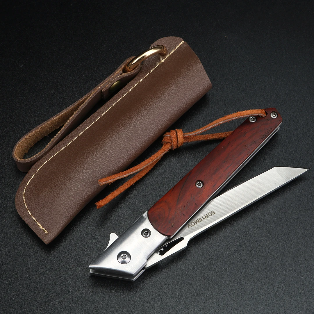 Knife Leather Case 3 Folding Fruit Knife Camping Fruit Knife Case