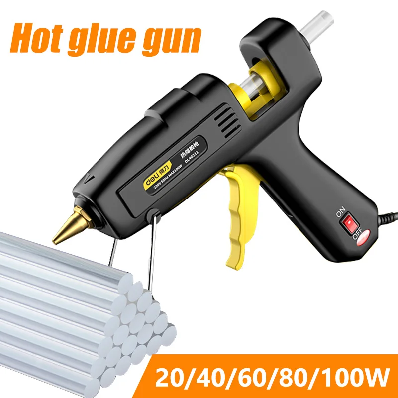 Hot Glue Gun BAIHU 80W 100W Glue Gun Hot 3.6V Silicone Gun Hot Melt Glue with 20pcs Premium Sticks for DIY Crafts Arts