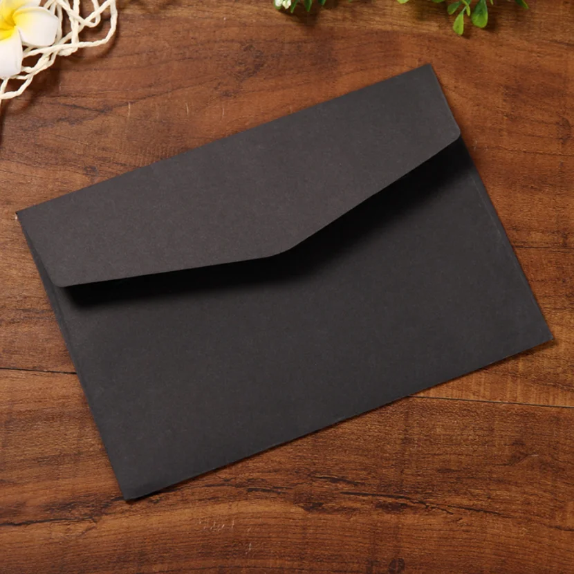 10Pcs Classical Paper Envelopes White Black Kraft Blank Paper Window Envelopes Wedding Invitation Envelope Gift Envelope kraft paper envelopes window envelopes mailing envelopes