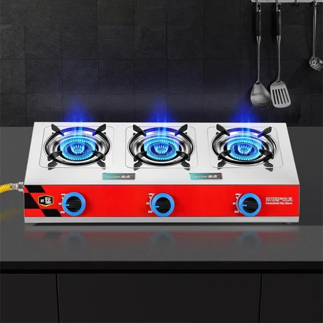 2/3/4/6/8 Burner Gas Stove Commercial Multi-function Pot Stove Desktop Cooktop Hotel Special Liquefied Gas Natural Gas Cooker