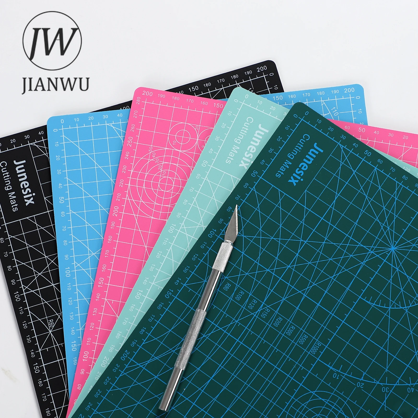 JIANWU 300*220mm 수동 데스크탑 커팅 보드 다목적 A4 커팅 패드 DIY 아트 조각 도구 액세서리 편지지 용품