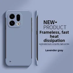 Ultra Thin Hard PC Frameless Phone Case - Rugged Matte Protection Cover for OPPO Find X8S Plus (GRAY)