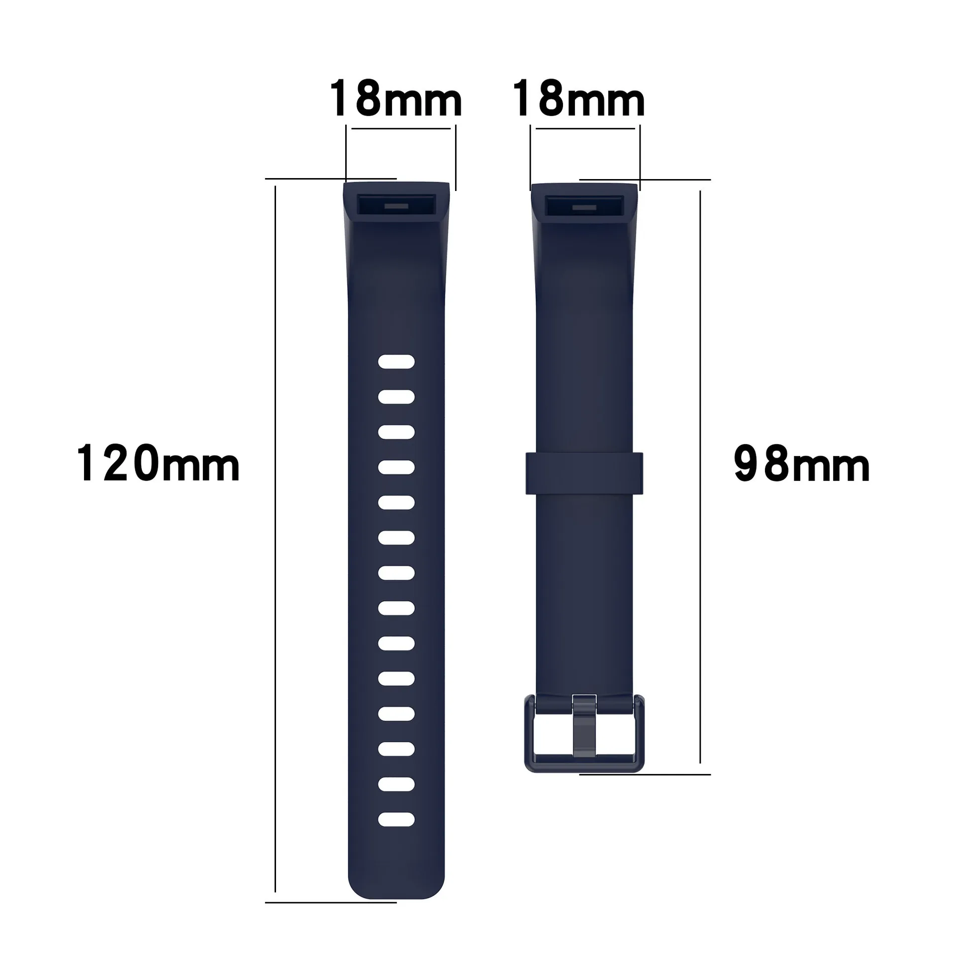 18mm Quick Release Soft Silicone Smartwatch Strap Replacement Accessory