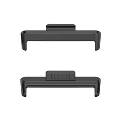 Premium Metal Adapters for 20mm Smartwatch Bands - Set of 2 (Black 2)