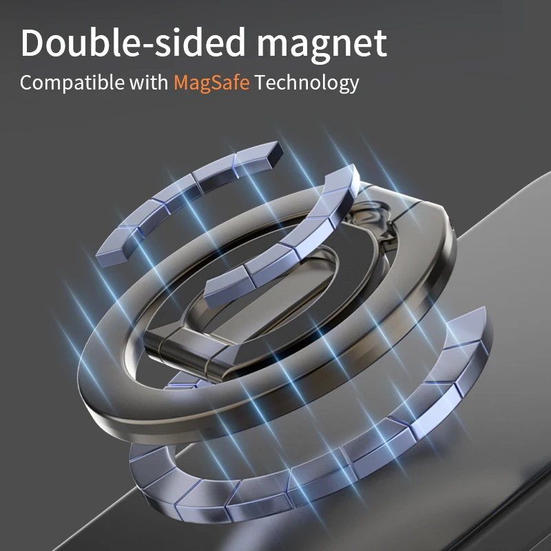 Magnetic 360° Rotating Double-Sided Phone Ring Holder Stand