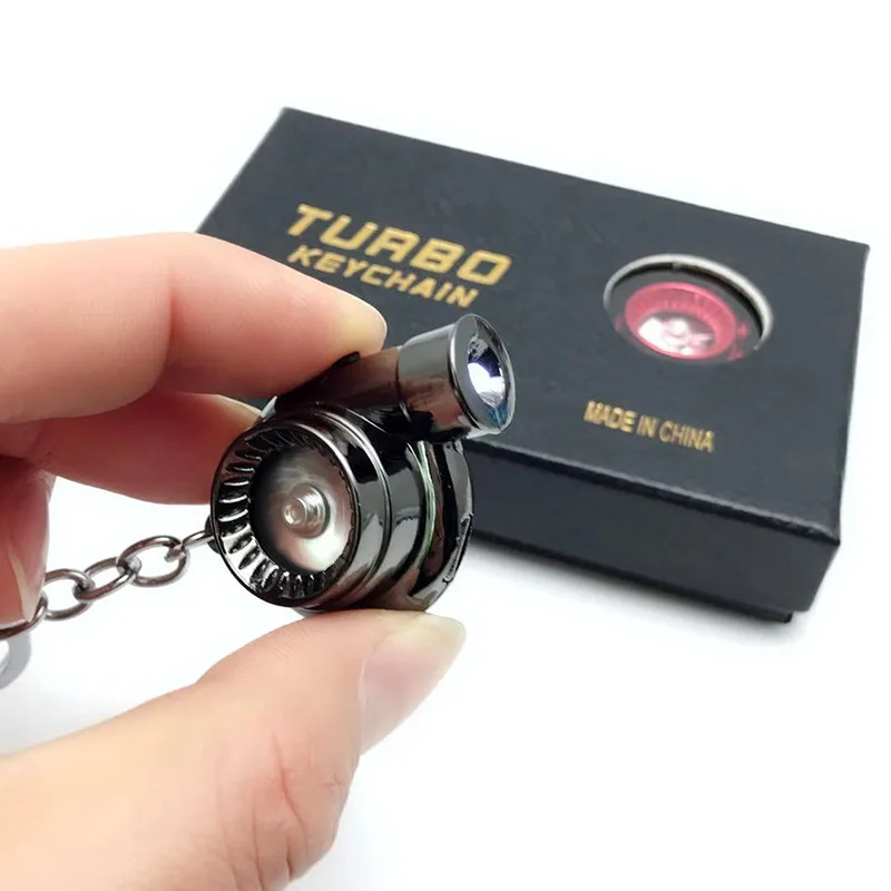 JDM USB 충전식 터보차저 터보 키체인, 크리에이티브 글레어 미니 손전등, 사운드 키체인