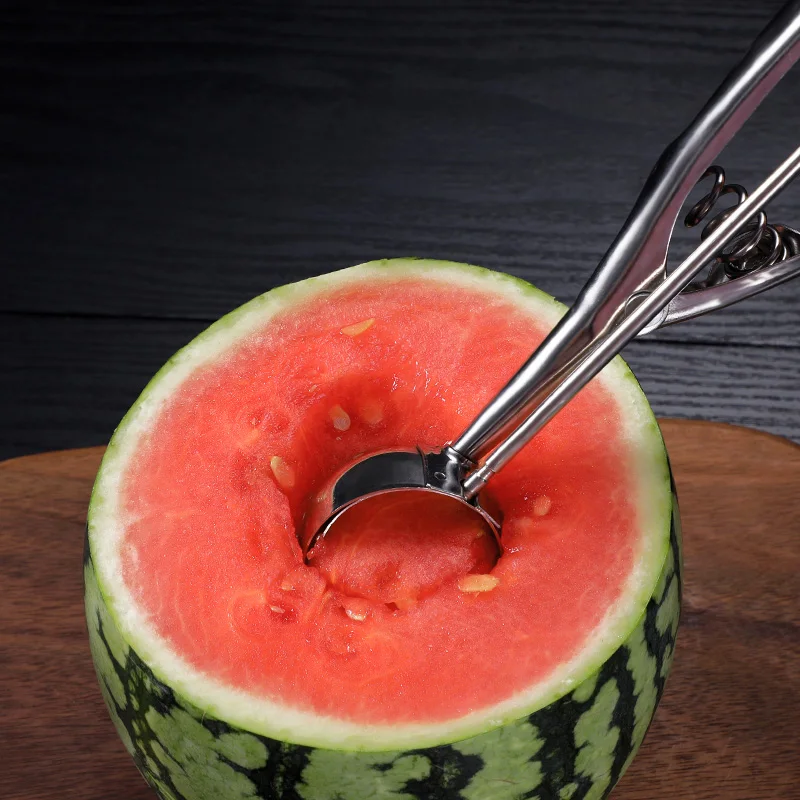 Stainless Steel Ice Cream Scoop 4/5/6cm With Trigger Cookie Scoop Spoon Frozen Cooking Tools Ice Cream Decorating Tool