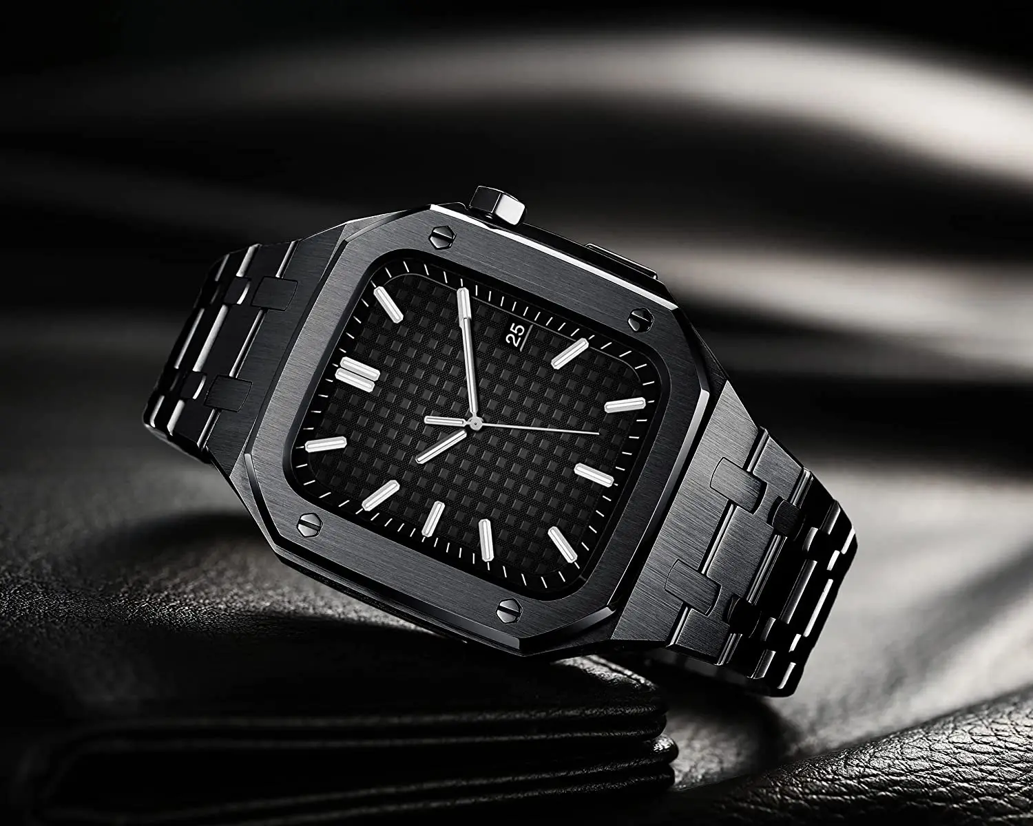 Metal Modification Kit Strap+Case For Apple Watch Band 44mm 45mm Stainless steel Retrofit Bracelet Correa For iWatch 8 7 6 5 SE