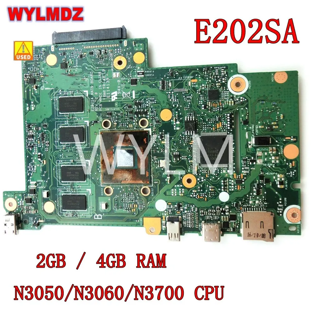 

E202SA N3060/N3060/N3700 CPU 2G/4G RAM Mainboard For Asus E202S E202SA Laptop Motherboard Tested Working 90NL0050-R0006