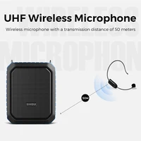 SHIDU 18W Portable Wireless Bluetooth Speaker Waterproof Voice Amplifier With UHF Microphone For Teacher Support TF M800 2