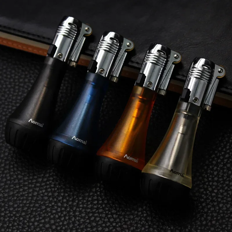 Funny Floating Flame Lighter Ghost Fire Unusual Lighters Refillable Butane Soft Flame Lighter with Visible Gas Window butane gas lighter cigarette lighter