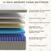 Queen Mattress, 12 Inch Hybrid Gel Memory Foam Mattress with Individually Wrapped Pocket Coils, Medium Firm Support 2
