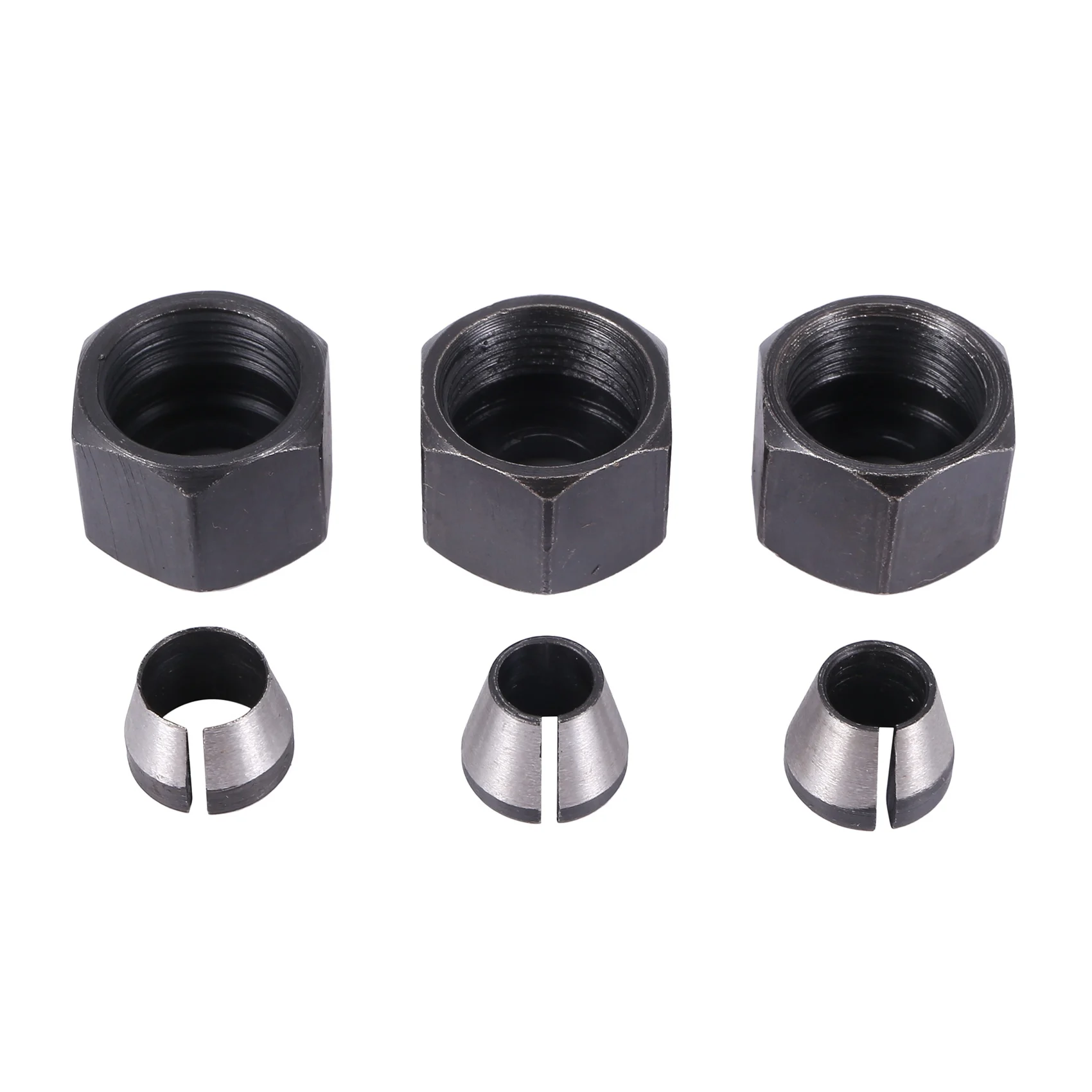 

3 Pcs Router Collet Set Chuck Heads Adapter for Drills Engraving Trimming Carving Machine Electric Router Milling Cutter