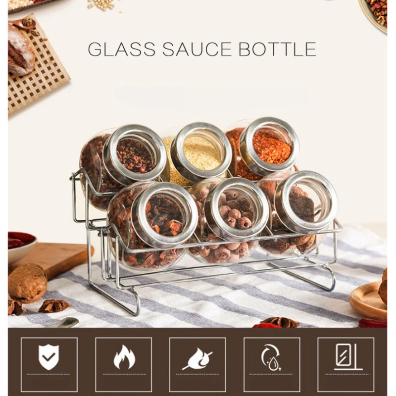 Glass Airtight Canister Kitchen Storage Bottles Jar Sealed Food Container Tea Coffee Beans Grains food spice storage jar