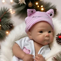 13Inch Bettie Silicone Reborn Doll With Open Mouth & 2 Sets Clothes Handmade Painted Skin Waterproof Reborn Girl Doll 5