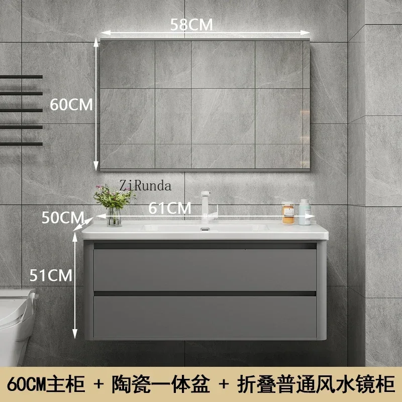 Smart Mirror Cabinets Vanity Combo Large Capacity Storage Bathroom Cabinets Simple Furniture Vanitorios De Bano FYBC