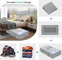 Underbed Storage Bags Organizer, 4 Pack Large Capacity Under Bed Storage Containers with Reinforced Handles 2