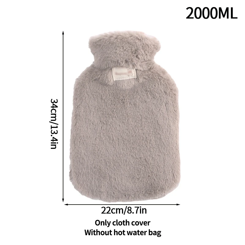Description Picture 4 of item2000ml Hot-water Bag Cover Plush Hot Water Bottle Protecter Soft Hand Warmer Portable 400ml Hot-water Bag Winter Warming Product