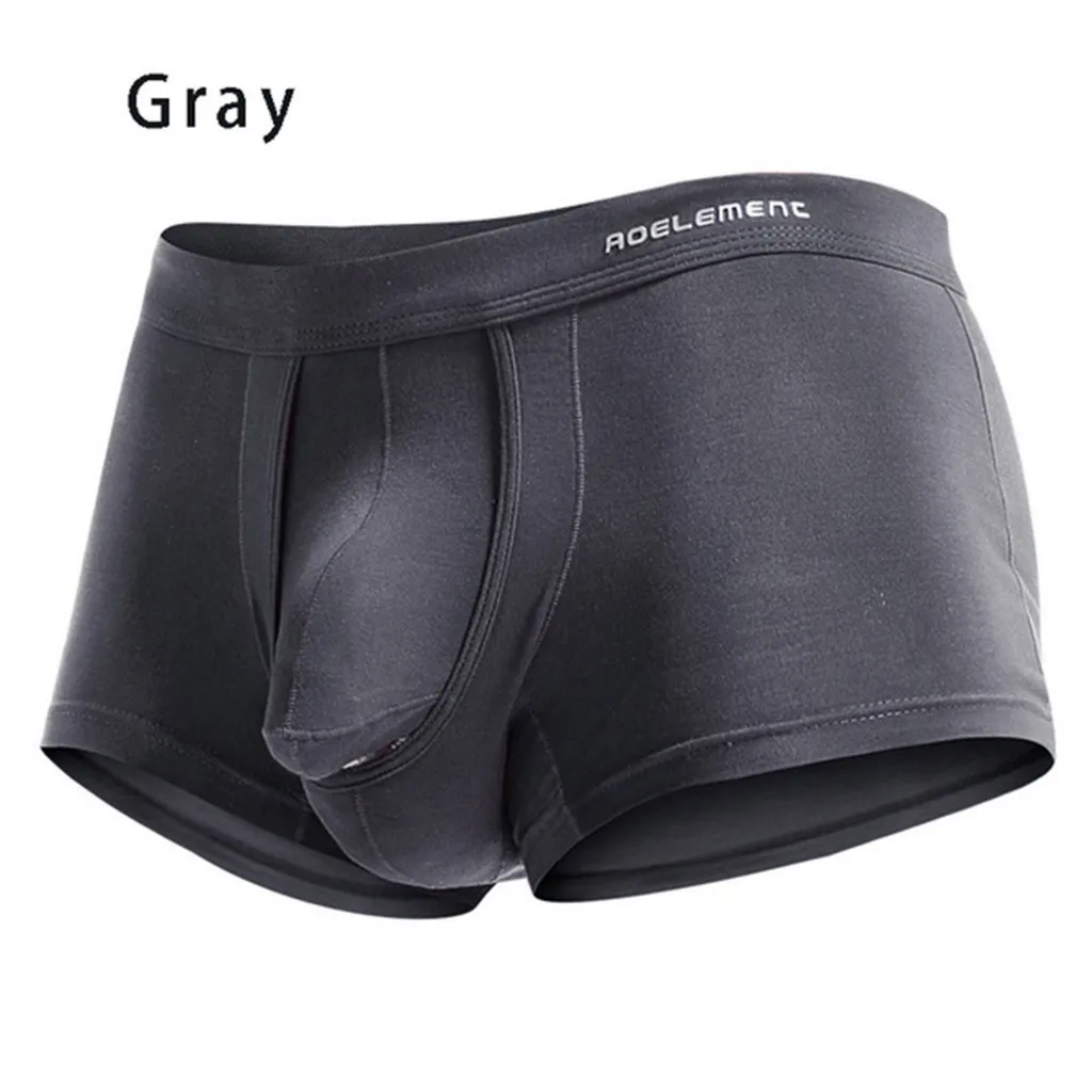 

Breathable Boxers Panties Mens Bullet Separation Scrotum Underpants Shorts Bulge Long Penis Pouch Comfortable Boxer Underwear