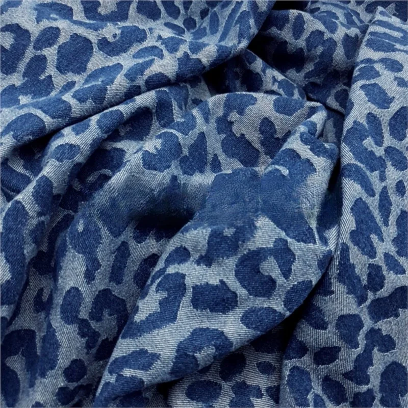 Leopard Yarn-Dyed Jacquard Washed Fabric Coat Thick Clothing Graduation Design