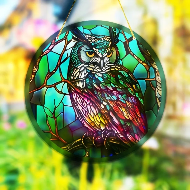 Décorations De Noël Rondes En Acrylique à Suspendre - Motif Chat Gris