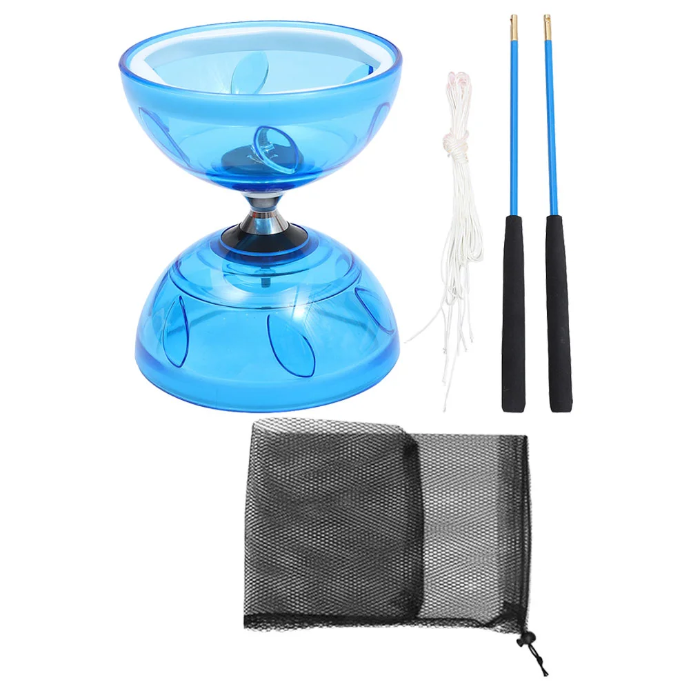1 Set Clear Diabolo Yoyo Outdoors Playthings Bearing Chinese Yoyo Diabolo Toy Plaything Outdoor Toy for Exercise diabolo toys