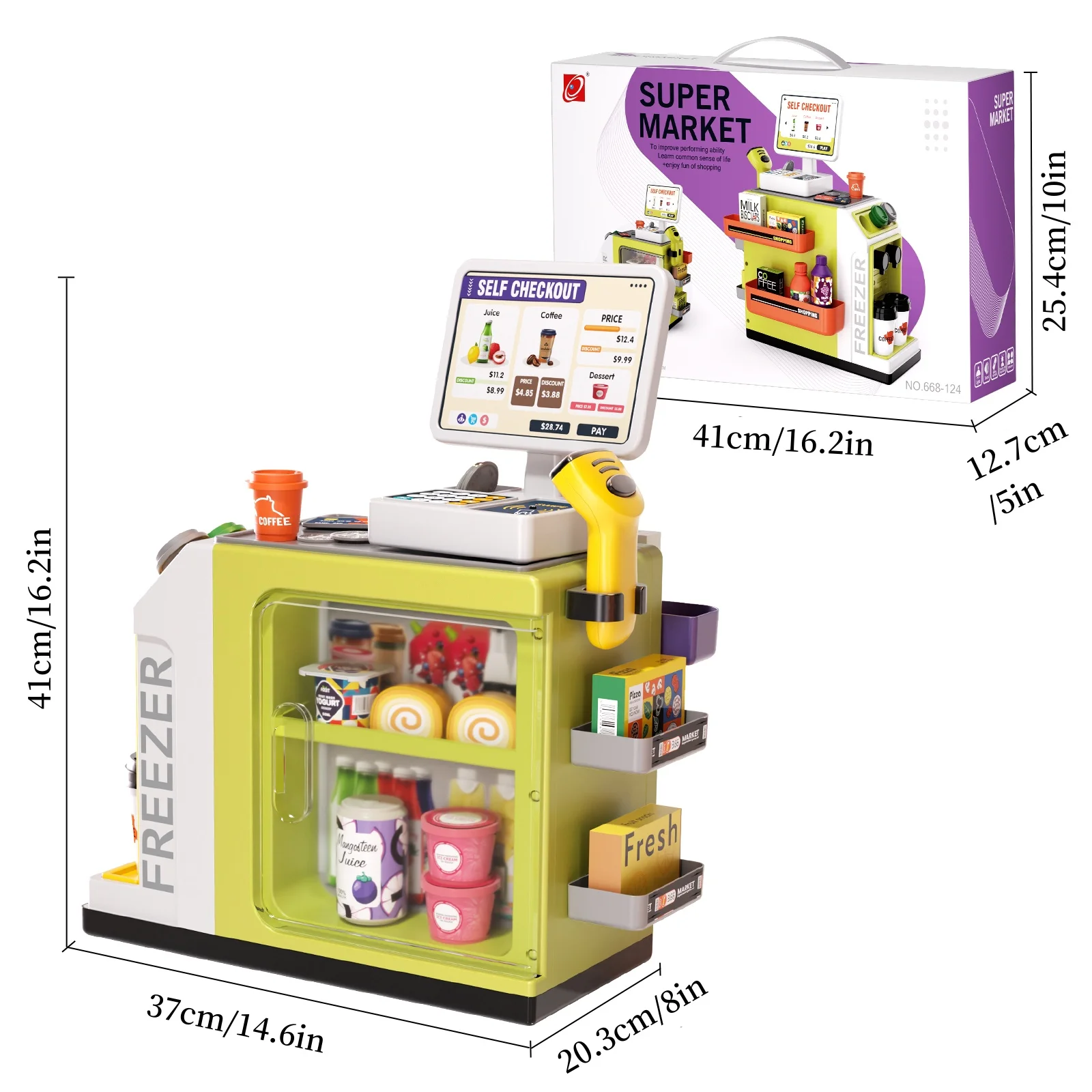 Children's Supermarket Radio Toy Vending Machine Baby Puzzle Play Home Girl 3-6 Years Old 6