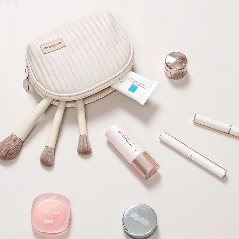 

New Fashion Makeup Bag Travelling PU Portable Lipstick Storage Storage Organize Convenient Handheld Toiletry Bag Wholesale