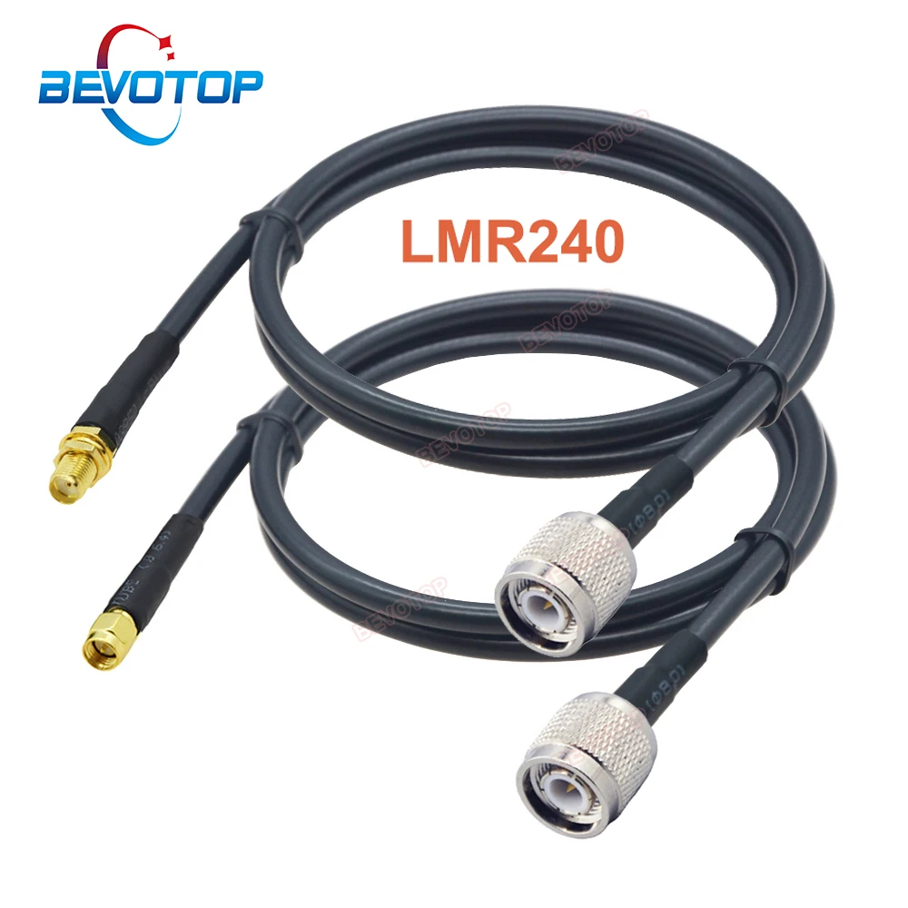 Cabo de Extensão Coaxial de rf Baixa Perda Jumper Pigtail Plugue Macho para Conector Sma Lmr240 Tnc Lmr240 504 50-4