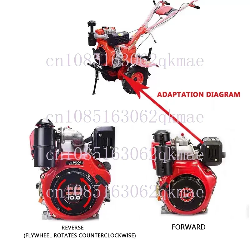 Démarreur Diesel 12V 1.0kW 8 Dents - Pour Moteurs 170F/178F/186F/188F, Mini-tracteurs, Générateurs
