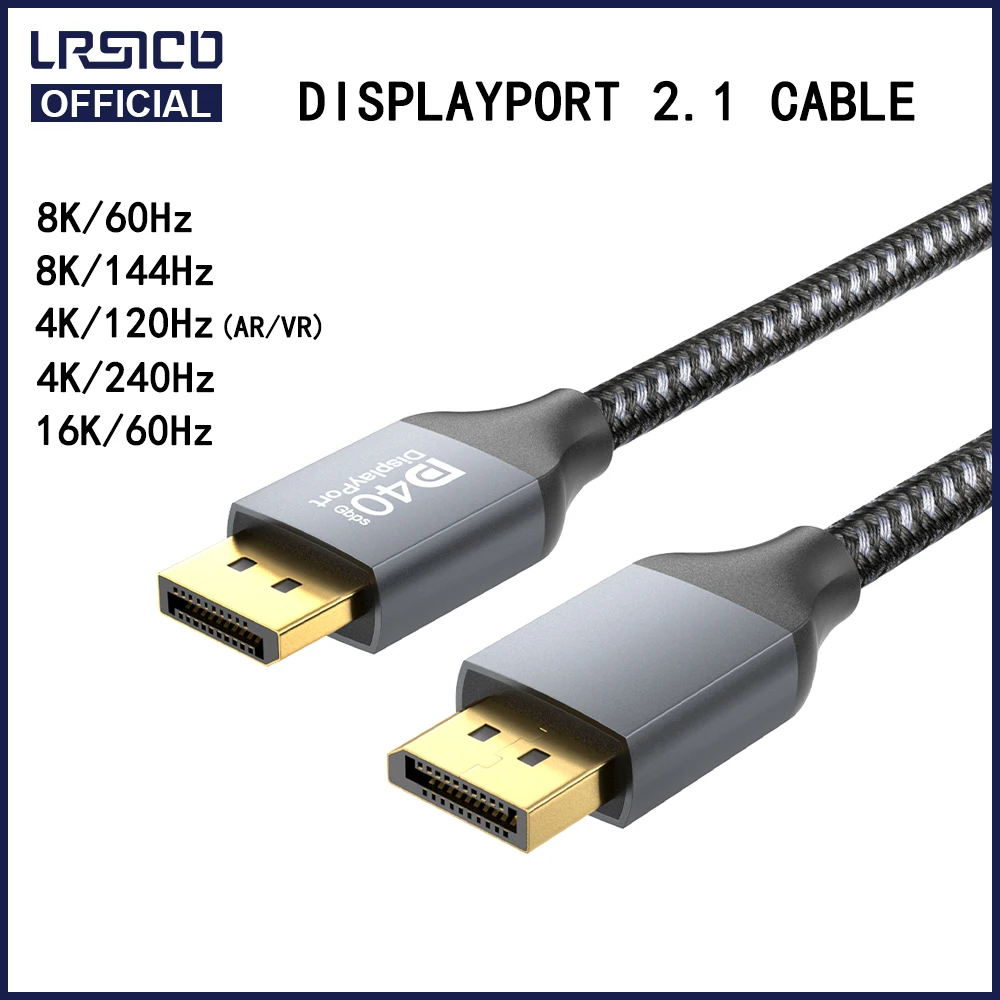 Cable-DisplayPort-2-1-para-Monitor-de-juegos-Xiaomi-Redmi-adaptador-de ...
