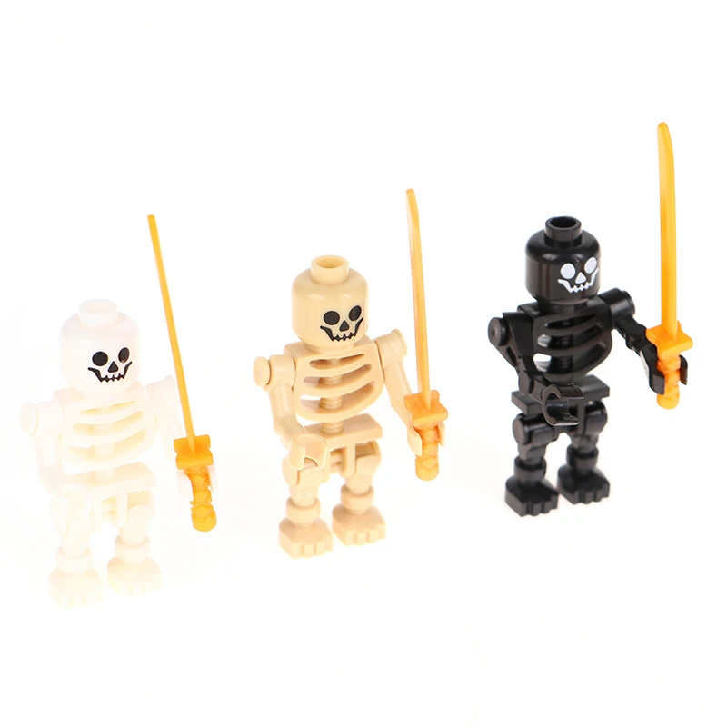4/5Pcs Skeleton Soldier Building Block Minifigure Ninja Bone Minifigure Army Skeleton Pirates Castle Building Block Figure Doll building blocks construction blocks