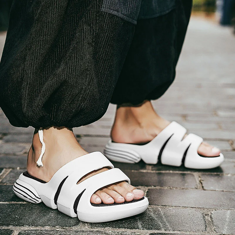 Slip Slippers for Men Non-Slip Slipper for Indoor Outdoor Slip Comfy With Thick Sole Soft Foam Sliders_voghion.com