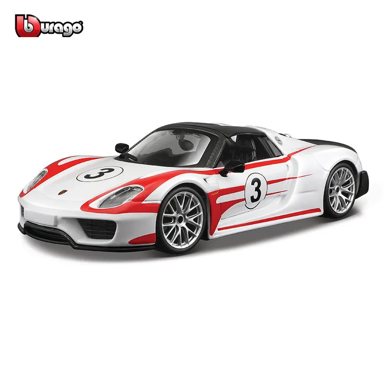 Bburago масштаб 1:24 Porsche 918 Weissach гоночный автомобиль из сплава роскошный автомобиль литые модели автомобилей Коллекция игрушек подарок