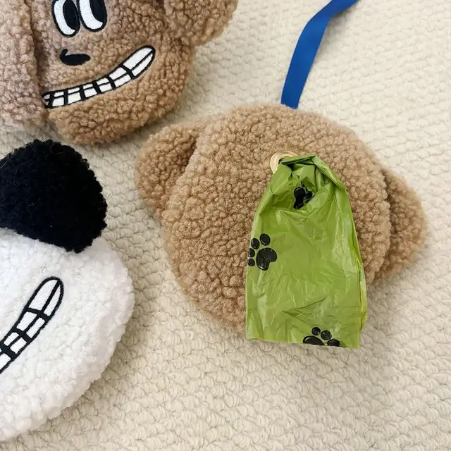 1Pcs Plush Puppy Pet Feces Collection Bag Pet Garbage Storage Bag Dur-able Leak-proof Portable Pet Waste Bags Pet Supplies 5