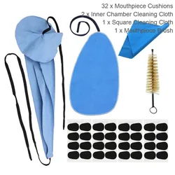 Comprehensive Woodwind Instrument Cleaning Kit with Cushions, Cloth, and Brush (Type E)