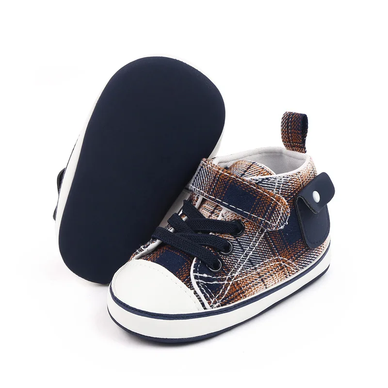 Baby Sneakers Boys Girls Shoes Classic Canvas Soft Non-Slip Sole Newborn Baby Toddler Casual Canvas Crib Shoes