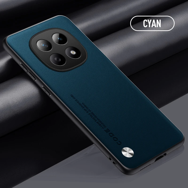 Elegant Leather TPU Shockproof Phone Case - Pure Color Cover