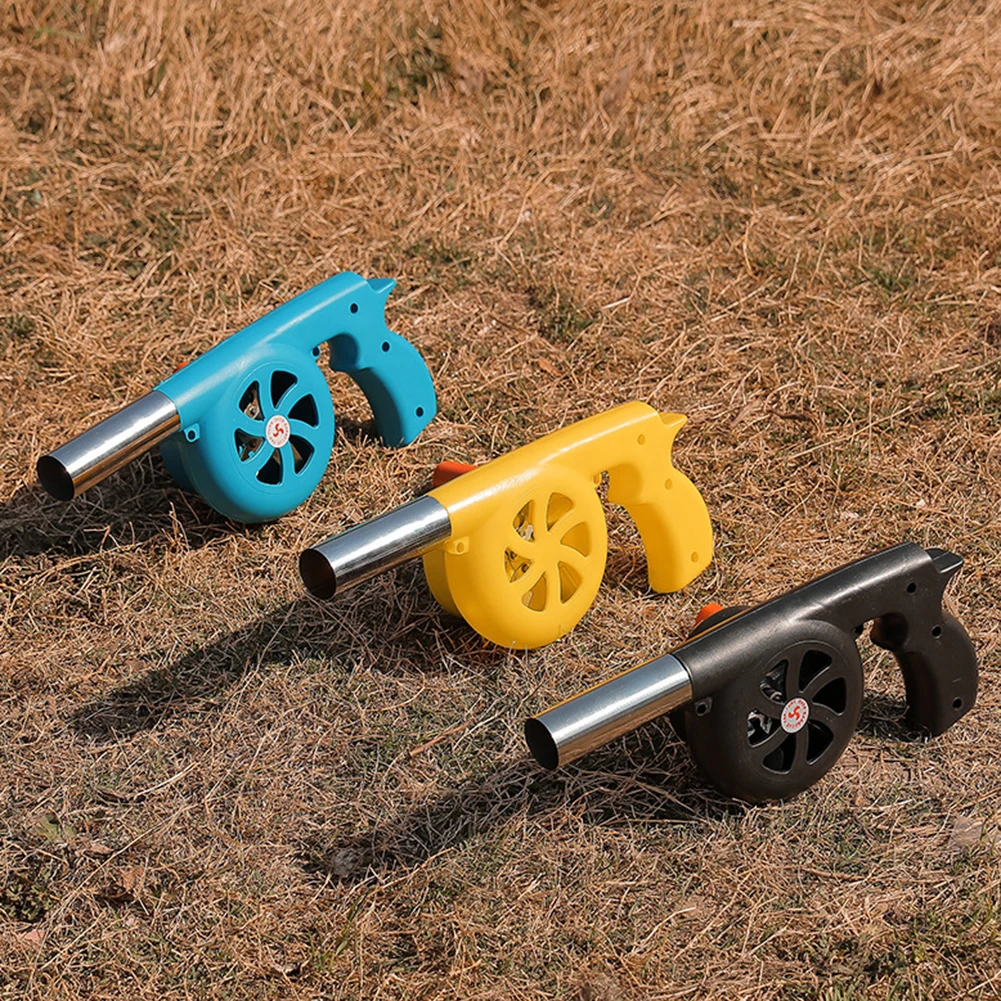 Air Blower BBQ Fan Hand Blower Hand Crank Fan Air Blower Fast Fire Starter Lightweight Grill Picnic Camping Stove Accessories Portable
