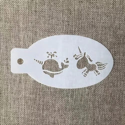 5.3*3inch Horse Whale Face Body Paint Stencils for Painting Scrapbook Coloring Embossing Album Decorative Template