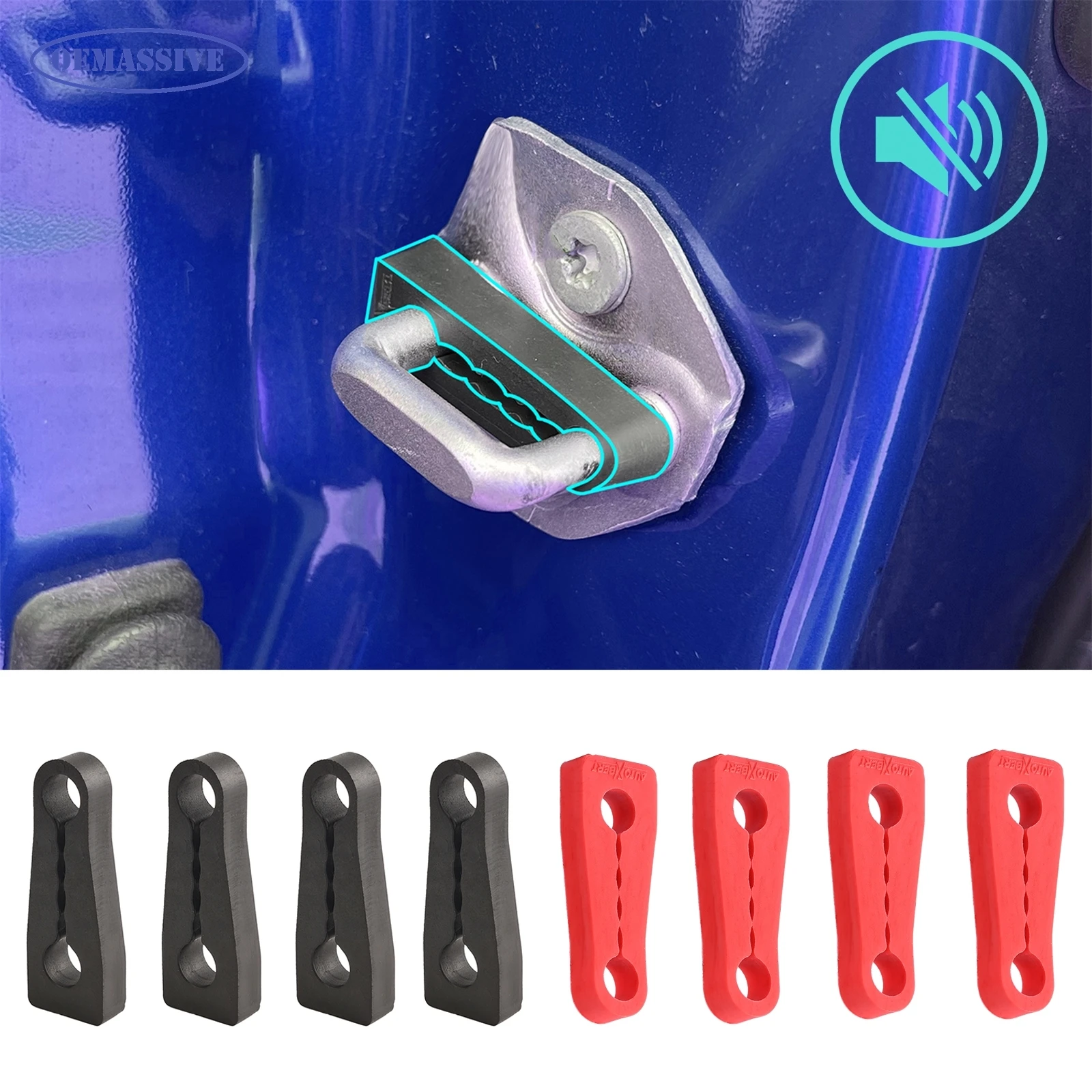 Car Door Lock Damper Car Interior Accessories Car Sound Deadener Car Exterior Accessories Sound Damper Door Lock Buffer For Subaru Forester Impreza Outback XV Rattling STOP Screaks Door Striker Deaf Gap Seal Deadening
