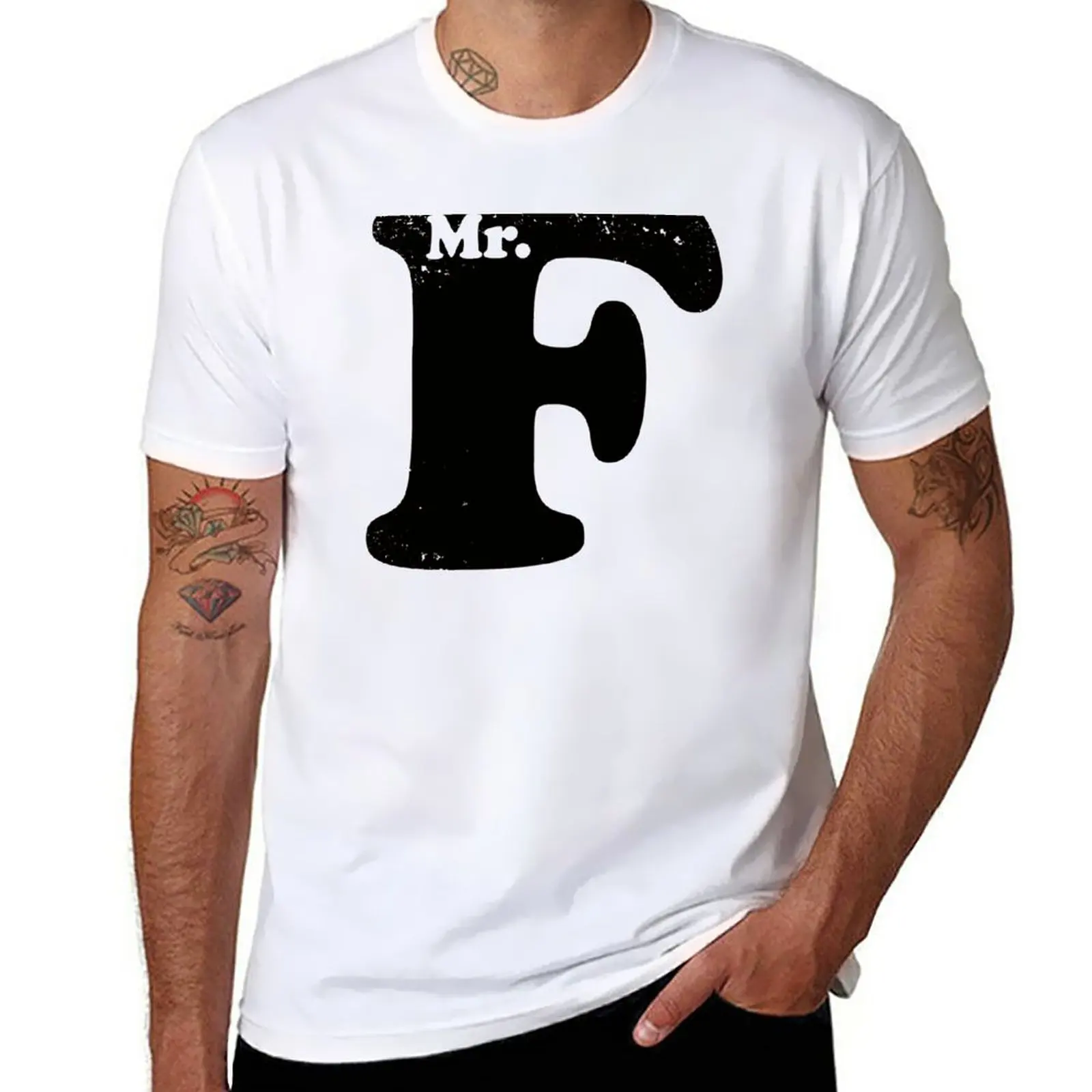 

New Mr. F iconic symbol for fans of irony and developmental arrest T-Shirt korean fashion plain black t shirts men