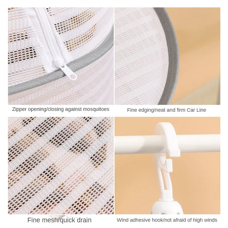 Foldable Balcony Drying Net for Drying Things Fly Proof Cage for Home Use Portable Fish Drying Net for Drying Vegetables 3
