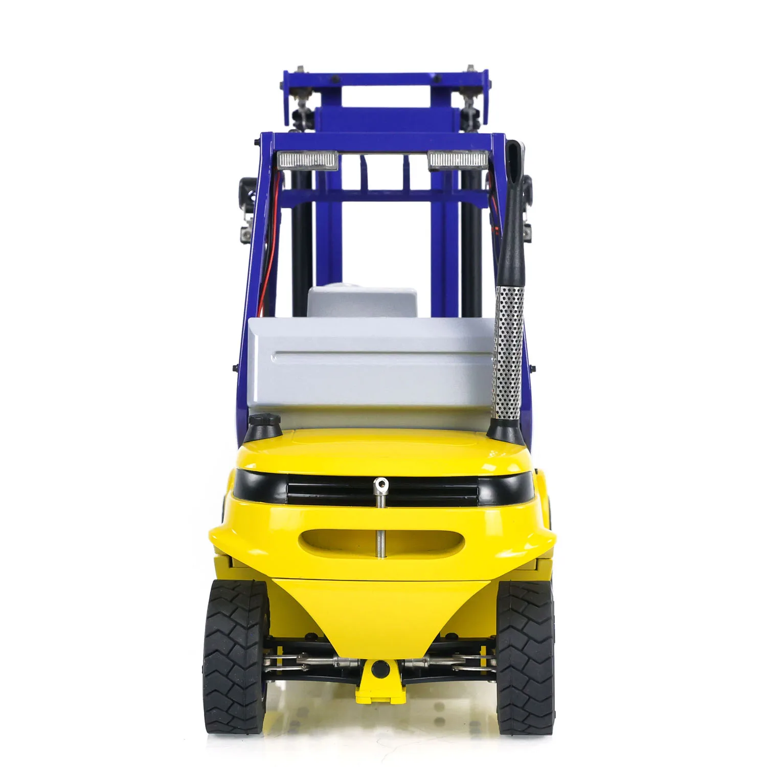 RTR 1/14 Scale RC Hydraulic Forklift Metal Wheeled Transfer DIY Painted Finished Car Folk Lift Truck Light Sound Toy Model 5