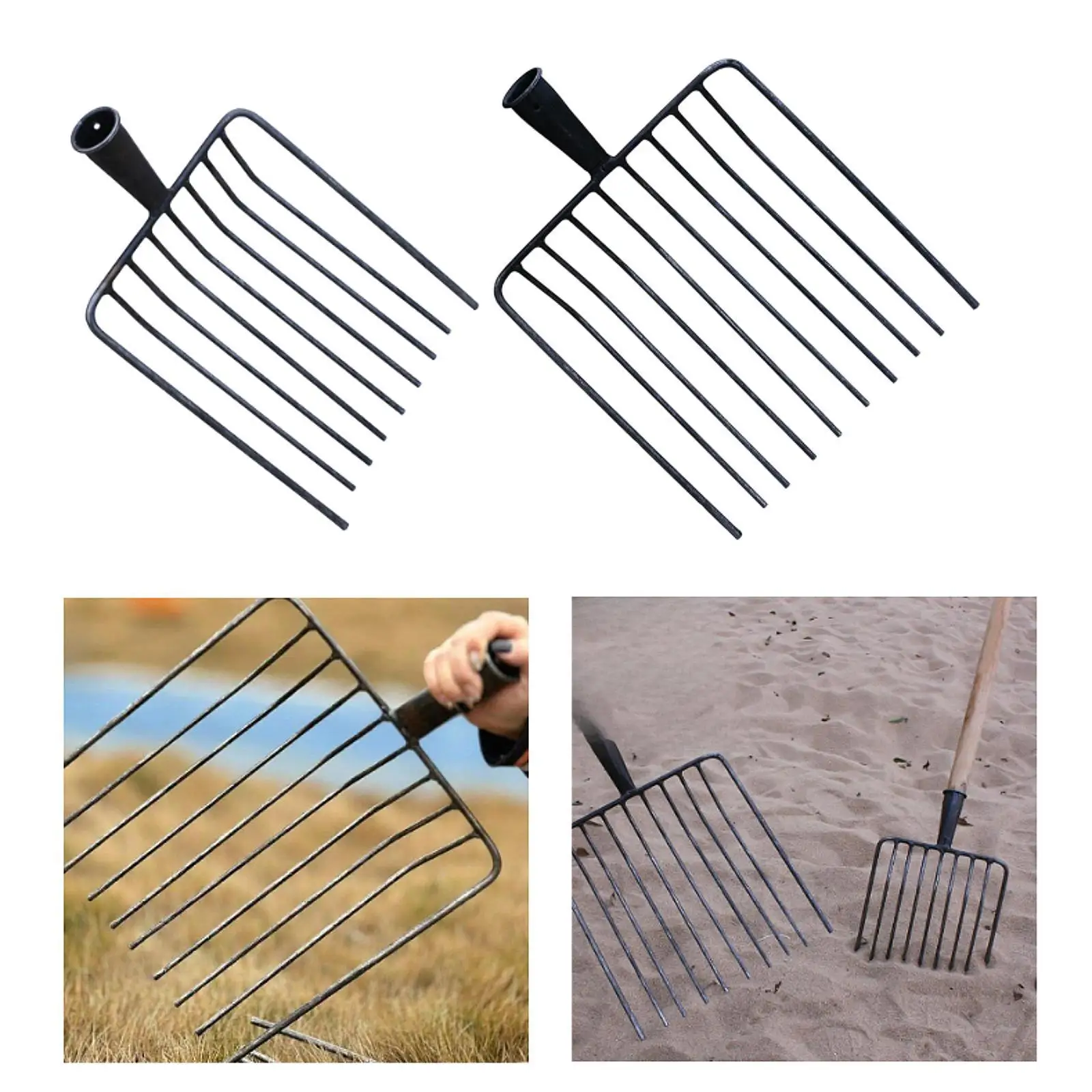 Pitchfork Tool Replacement Head, Agricultural Fork for Garden Tasks