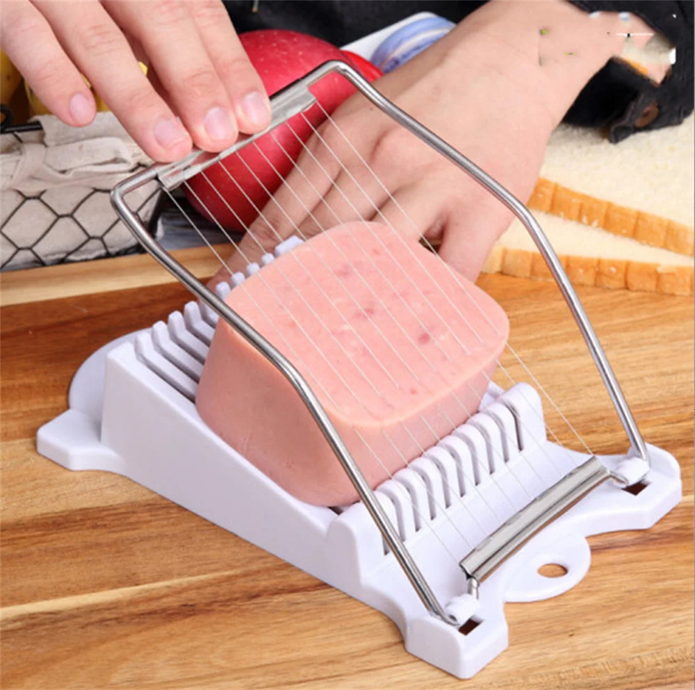 Luncheon Meat Slicer 304 Reinforced Stainless Steel Boiled Egg Fruit Soft Cheese Slicer Spam Cutter