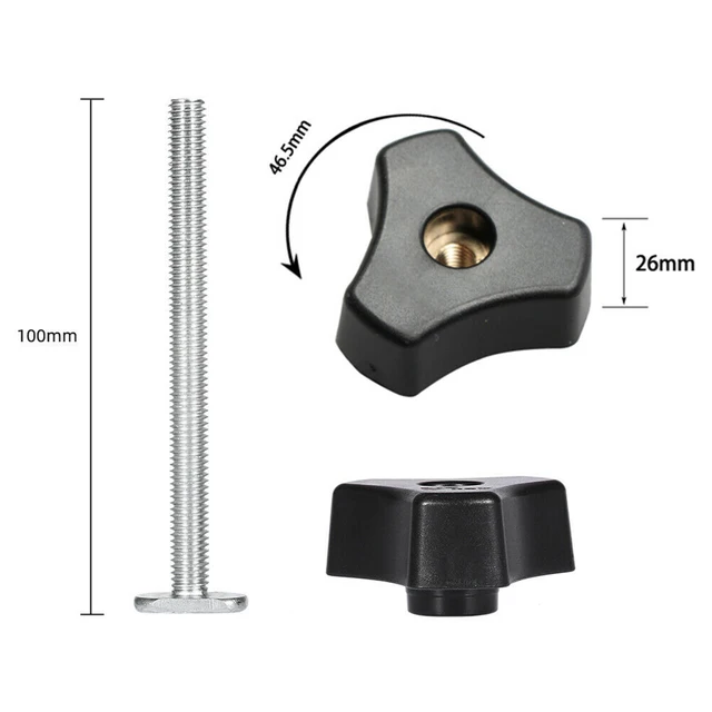 Kit 2 Guide A T Da 400mm Per Lavorazione Legno | Con Dadi Scorrevoli M8 E M6 E Viti | Jig Per Tagli Precisi - Foto 3