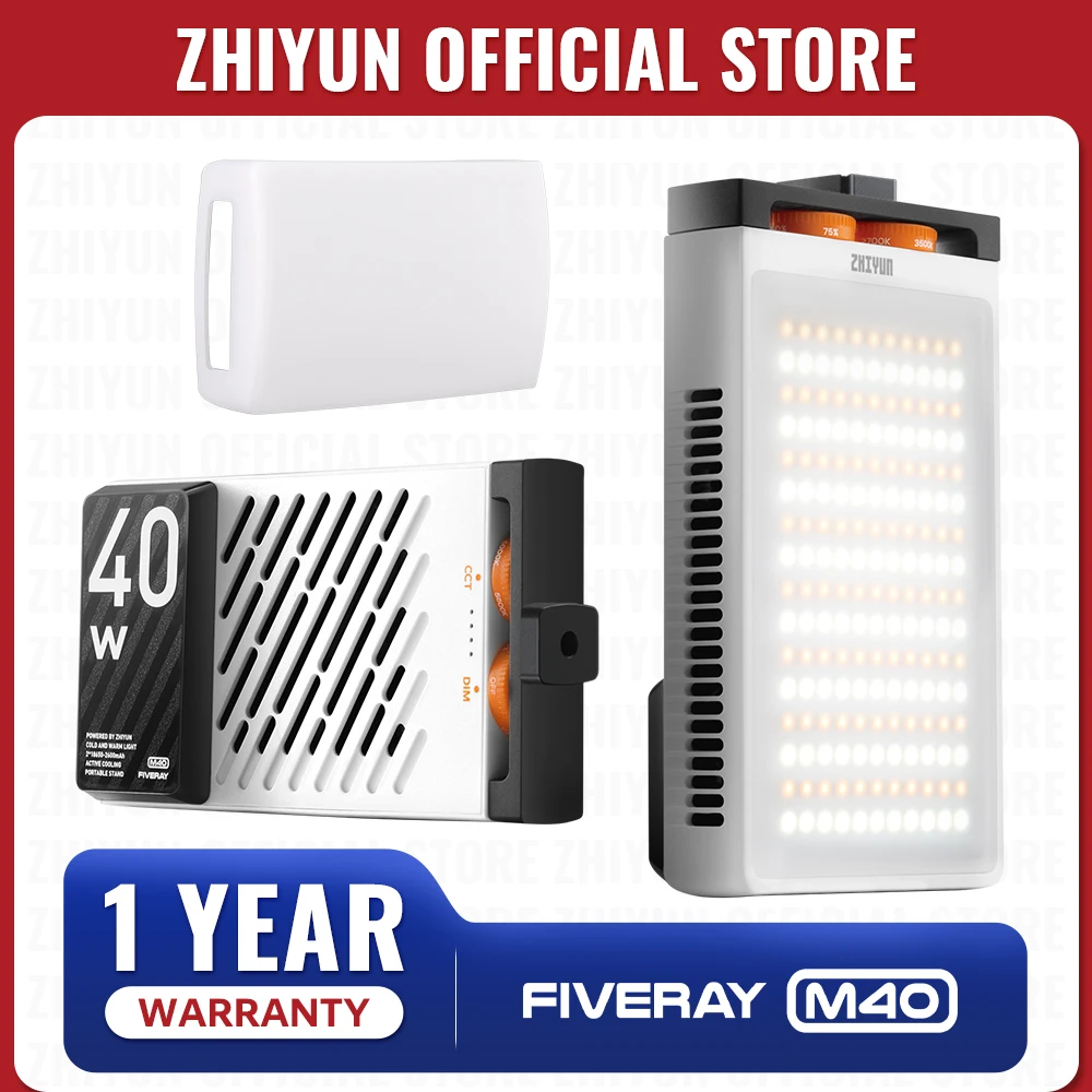 ZHIYUN FIVERAY M40 撮影用ライト LEDライト ビデオライト Amazon.com : ZHIYUN FIVERAY M40 Video Light [Official], 40W