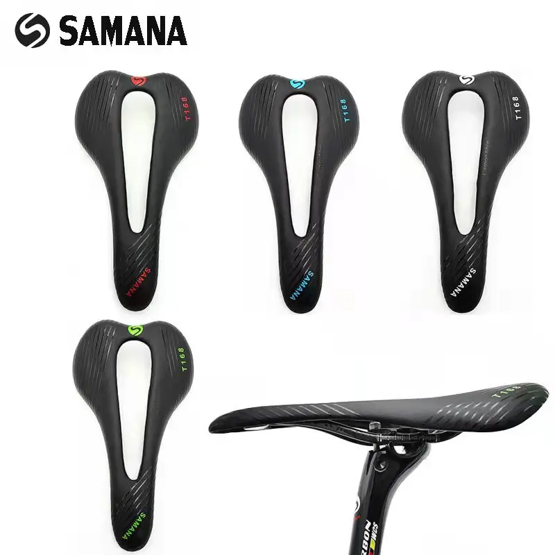Samana All Carbon Fiber Seat Ultralight Italia Slr Tekno Flow High Performance Open Seat Superflow Mtb Road Race Bike Seat
