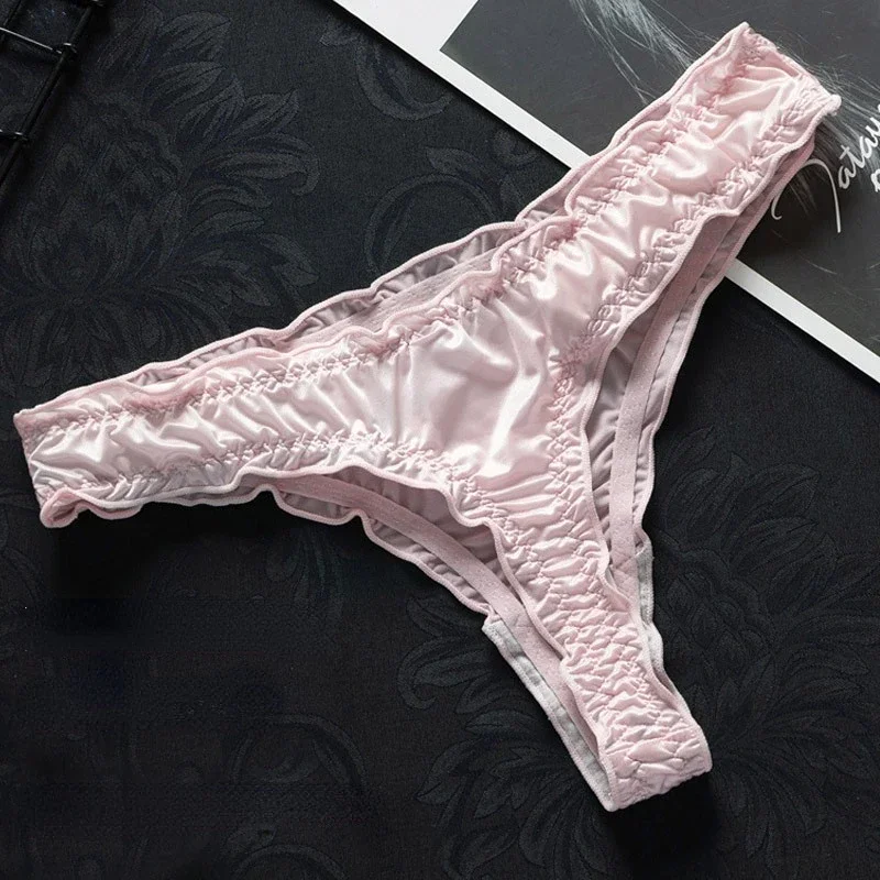 Women Panties Seamless Perspective Thong Underpants Intimates Lingerie